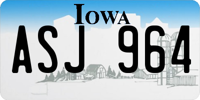 IA license plate ASJ964