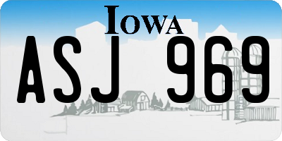 IA license plate ASJ969