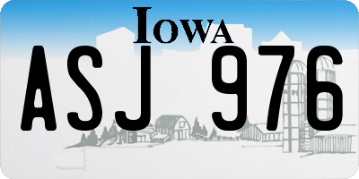 IA license plate ASJ976