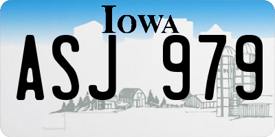 IA license plate ASJ979
