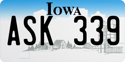 IA license plate ASK339