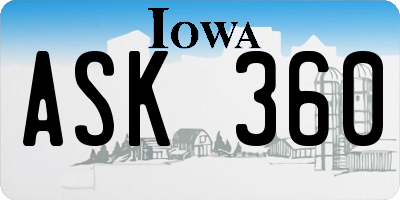 IA license plate ASK360