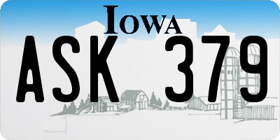 IA license plate ASK379