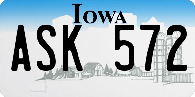 IA license plate ASK572