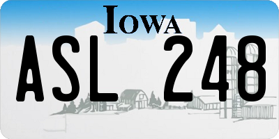 IA license plate ASL248