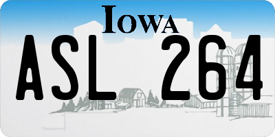 IA license plate ASL264