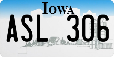 IA license plate ASL306