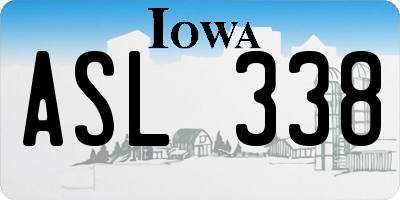 IA license plate ASL338