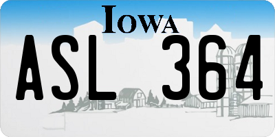 IA license plate ASL364