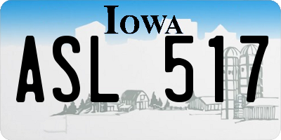 IA license plate ASL517