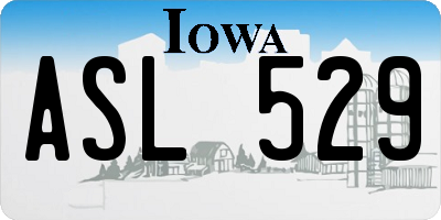 IA license plate ASL529