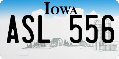 IA license plate ASL556