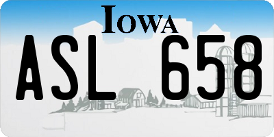 IA license plate ASL658