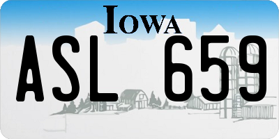 IA license plate ASL659