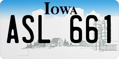 IA license plate ASL661