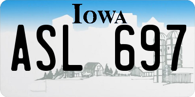 IA license plate ASL697