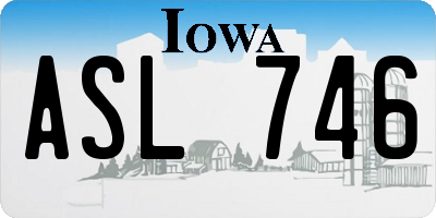 IA license plate ASL746