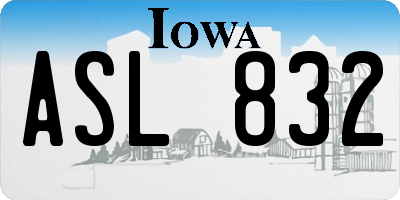 IA license plate ASL832