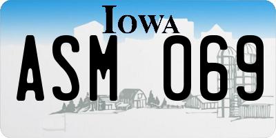 IA license plate ASM069