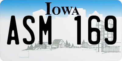 IA license plate ASM169