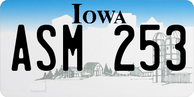 IA license plate ASM253