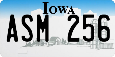 IA license plate ASM256