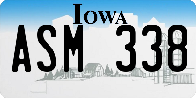IA license plate ASM338