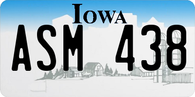 IA license plate ASM438