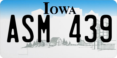 IA license plate ASM439