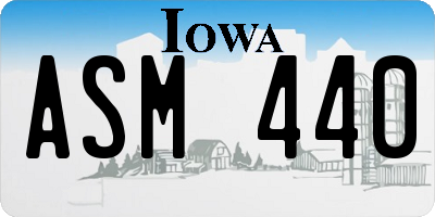 IA license plate ASM440