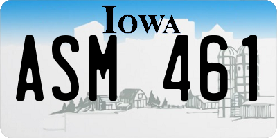 IA license plate ASM461