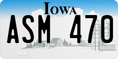 IA license plate ASM470