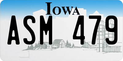 IA license plate ASM479