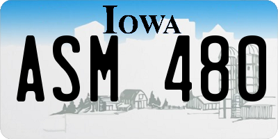 IA license plate ASM480