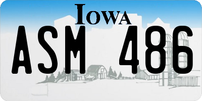IA license plate ASM486