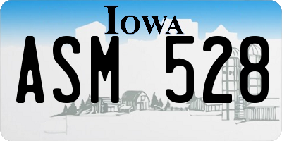 IA license plate ASM528