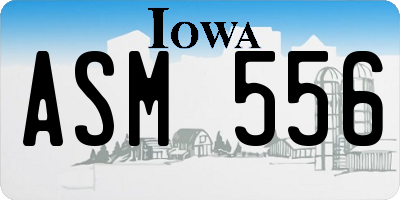 IA license plate ASM556
