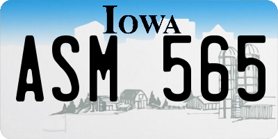 IA license plate ASM565