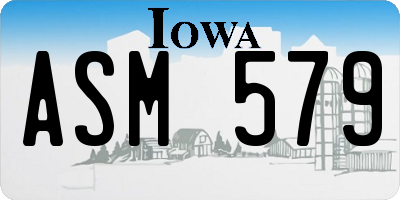 IA license plate ASM579