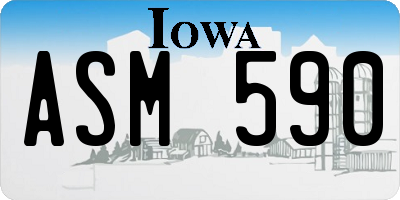 IA license plate ASM590