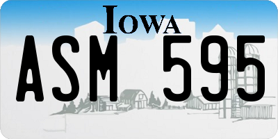 IA license plate ASM595