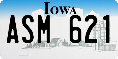 IA license plate ASM621
