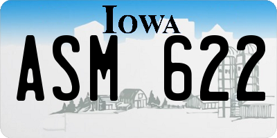 IA license plate ASM622