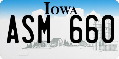 IA license plate ASM660