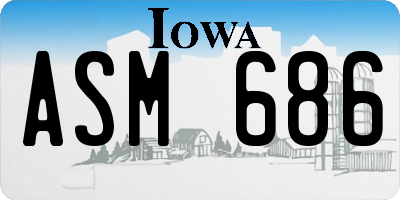 IA license plate ASM686