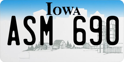 IA license plate ASM690