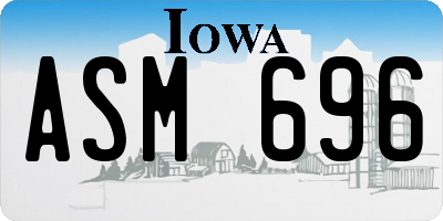 IA license plate ASM696