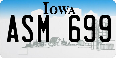 IA license plate ASM699