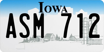 IA license plate ASM712