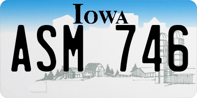 IA license plate ASM746